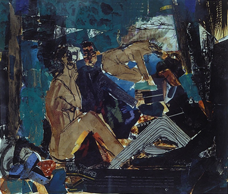 Le Déjeuner sur l’herbe II, 1992, MT, 50 x 65 cm